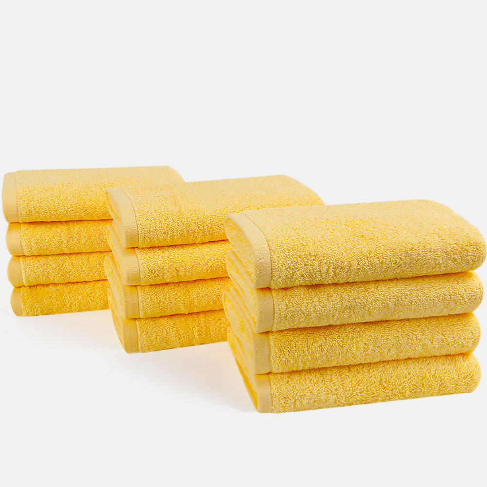 Features 12 hand towels, each 40cm x 70cm. These towels add a sunny touch to your linen collection, perfect for brightening up the bathroom.