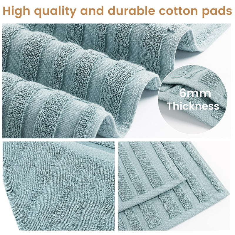 Step onto the soothing comfort of SEMAXE's blue cotton pads, intricately designed with a focus on both style and functionality. The gentle ripples and 6mm thickness promise a plush feel underfoot, making every step a luxurious experience.