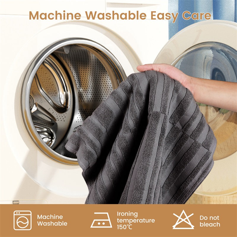 Simplify your cleaning routine with SEMAXE's grey cotton bath mat, designed for effortless maintenance. Machine washable and capable of withstanding ironing at 150°C, this mat offers practical elegance without the hassle of delicate care.