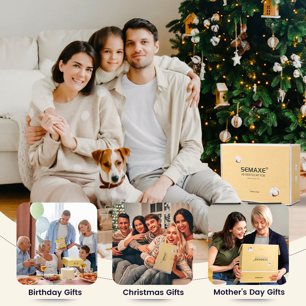 SEMAXE towels will be protected by gift box packaging to ensure that they are not contaminated and are also the best choice for various holiday gifts