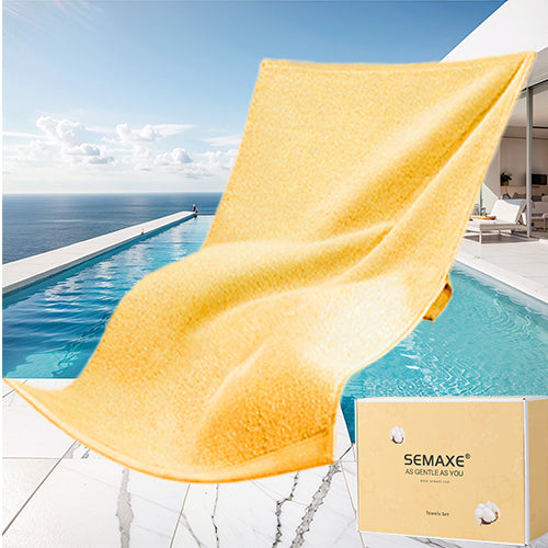 Lemon yellow pool towels come with gift box
