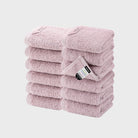 SEMAXE pink washcloth set, 12 pieces, versatile for kitchen applications or as stylish tea towels, soft and absorbent cotton.