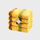 Bask in the golden warmth of SEMAXE's Wheatfield Hand Towel Set, offering a quartet of hand towels (70x40 cm each) that evoke the vibrant hues of a sunlit wheatfield. These towels are meticulously crafted from luxurious 100% cotton, providing unmatched softness and excellent moisture absorption. The rich, golden yellow and earthy tones create a picturesque scene right in your bathroom, blending everyday functionality with the rustic charm of a wheat harvest.