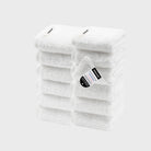 Classic white washcloth set from SEMAXE, 12 count, ideal for kitchen use or as tea towels, featuring soft and hygienic cotton.