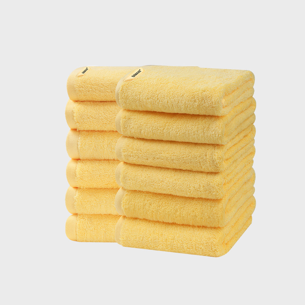 Features 12 hand towels, each 40cm x 70cm. These towels add a sunny touch to your linen collection, perfect for brightening up the bathroom.