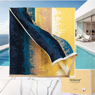 Colorful pool towels with artistic patterns come with gift box