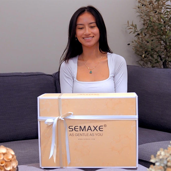 Each SEMAXE towel set is packaged in a gift box to keep the towel fresh and as a gift