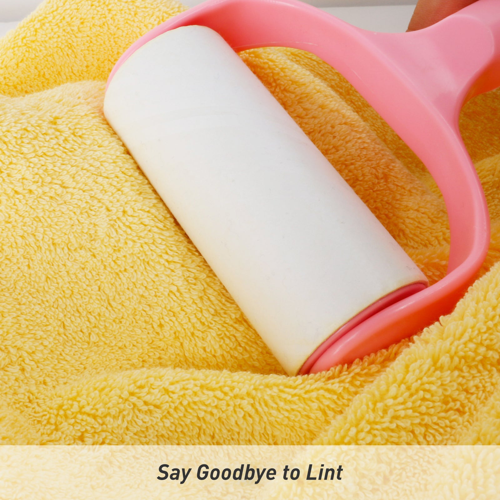 yellow lint free bath towels