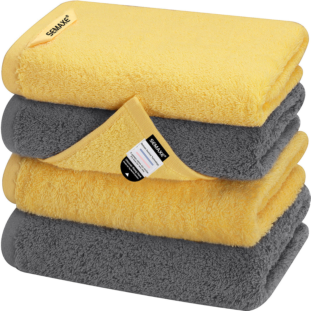 SEMAXE 100% Cotton Hand Towel Set (4 piece)